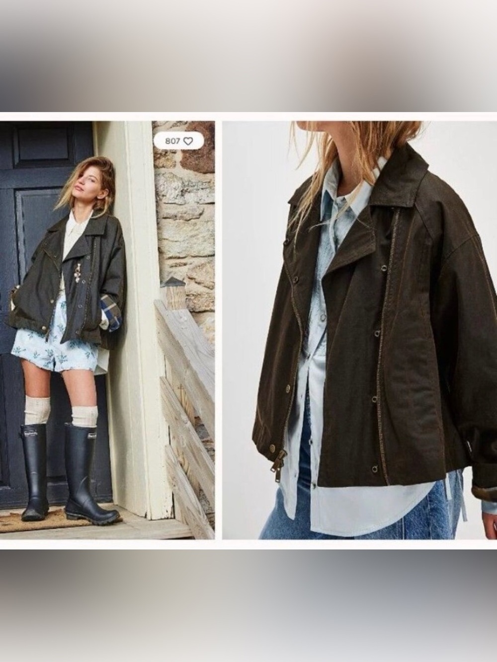 We the Free Bibi Waxed Swing Jacket